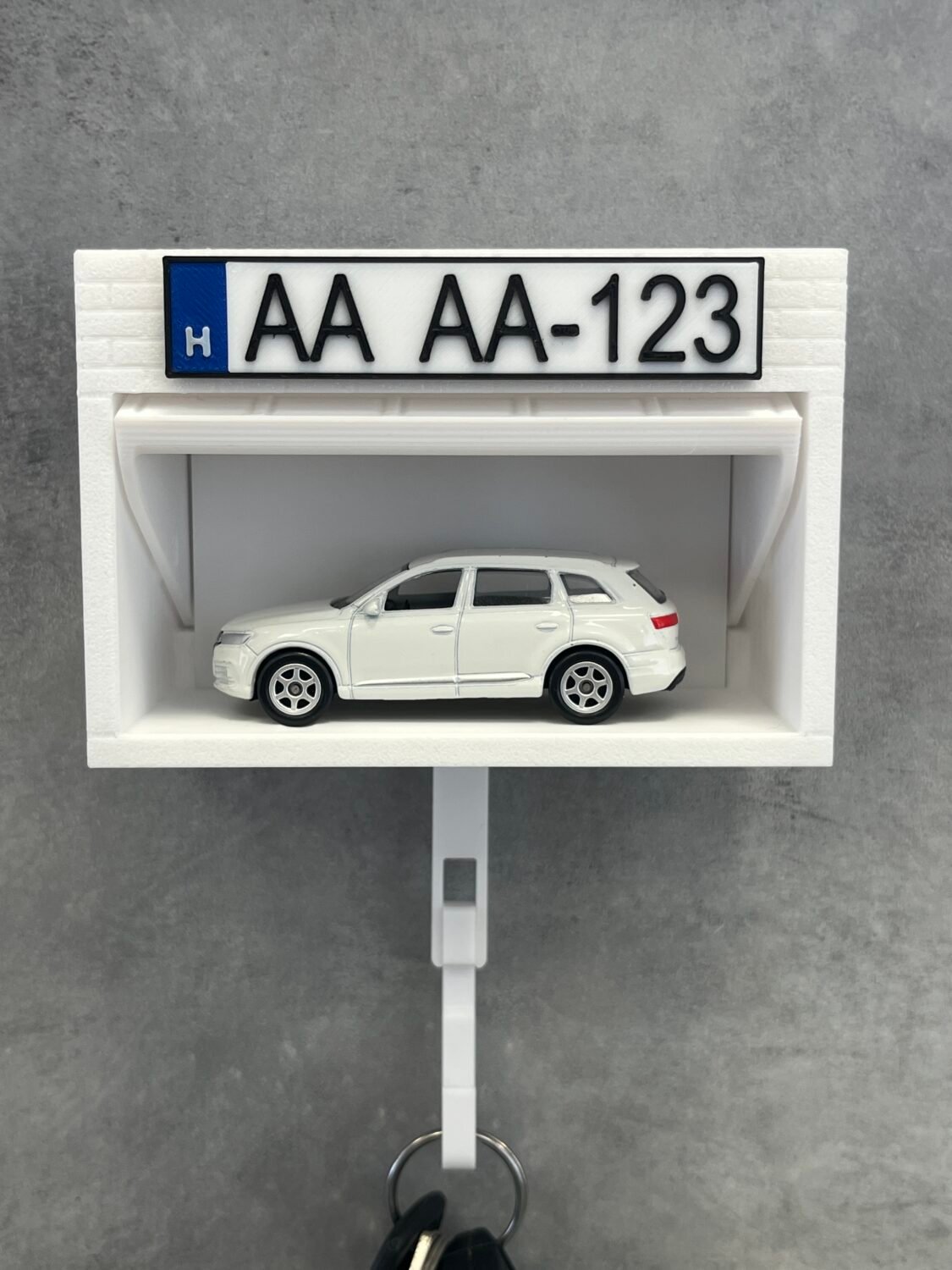 Autó garázs kulcstartó