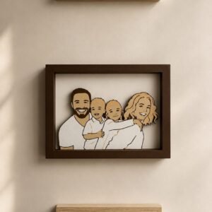 Egyedi 3D Cartoon Kép – Fotóból Készült Személyre Szabott Képkeret