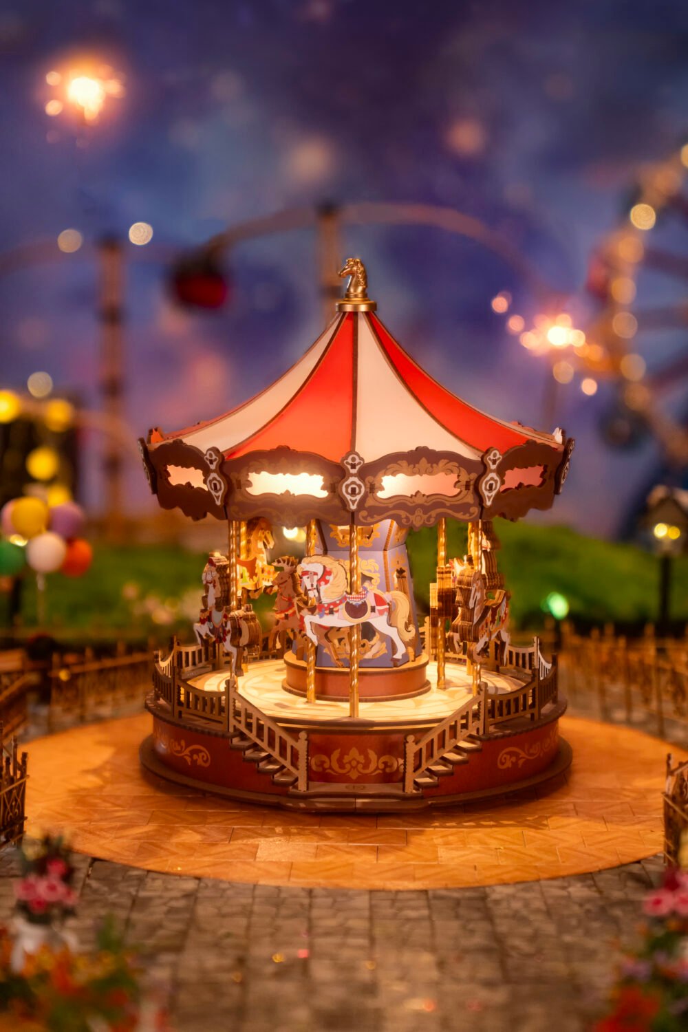 Rolife Classic Carousel – 3D Fa Körhinta Epitokeszlet